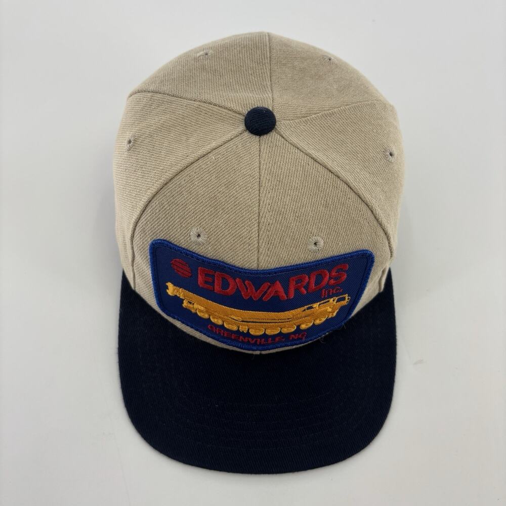 Vintage Edwards Patch Hat Cap SnapBack Trucker K Products Manufacturing Cranes - Picture 2 of 6